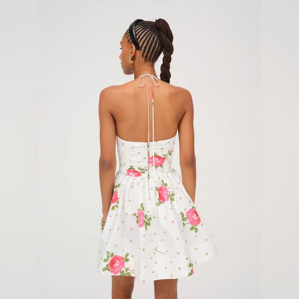 For Love & Lemons Rosebud corset mini dress in white Size XS NWT - Picture 4 of 6